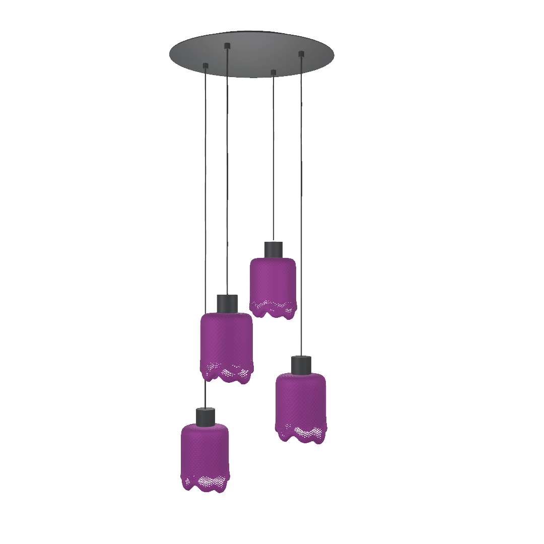 halblang-Klecks-Focus-4er 1-Lollypop Purple